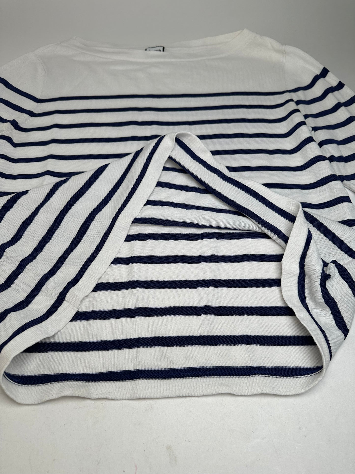 Vintage Jean Paul Gaultier Marinière Top Cotton White Navy L