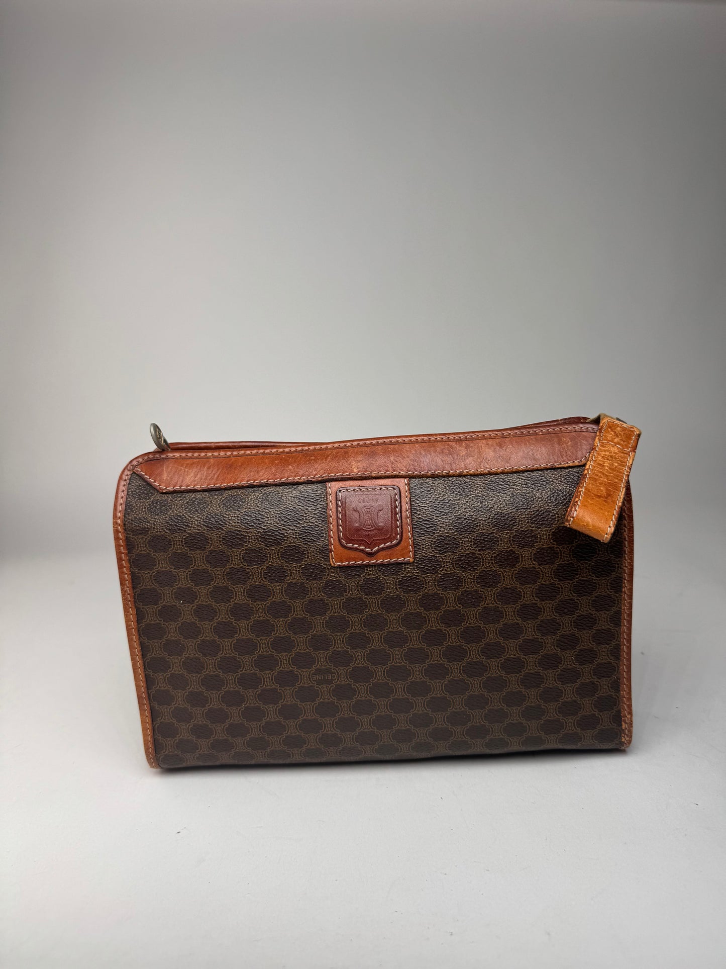 Pochette vintage en cuir marron Céline Paris