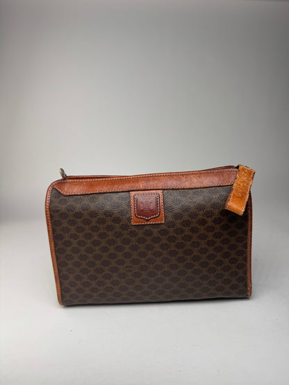 Pochette vintage en cuir marron Céline Paris