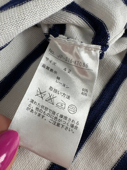 Vintage Jean Paul Gaultier Marinière Top Cotton White Navy L