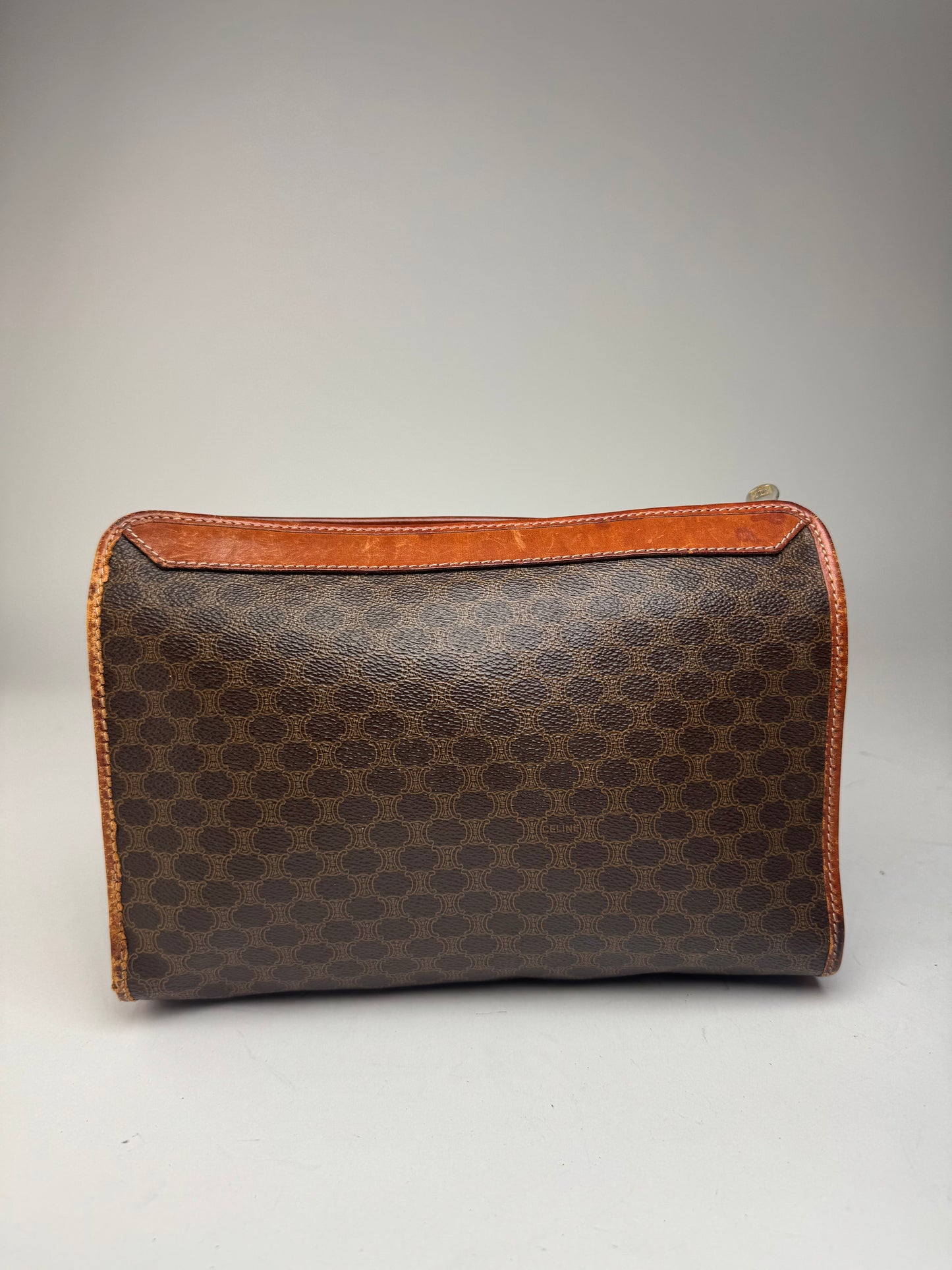 Pochette vintage en cuir marron Céline Paris