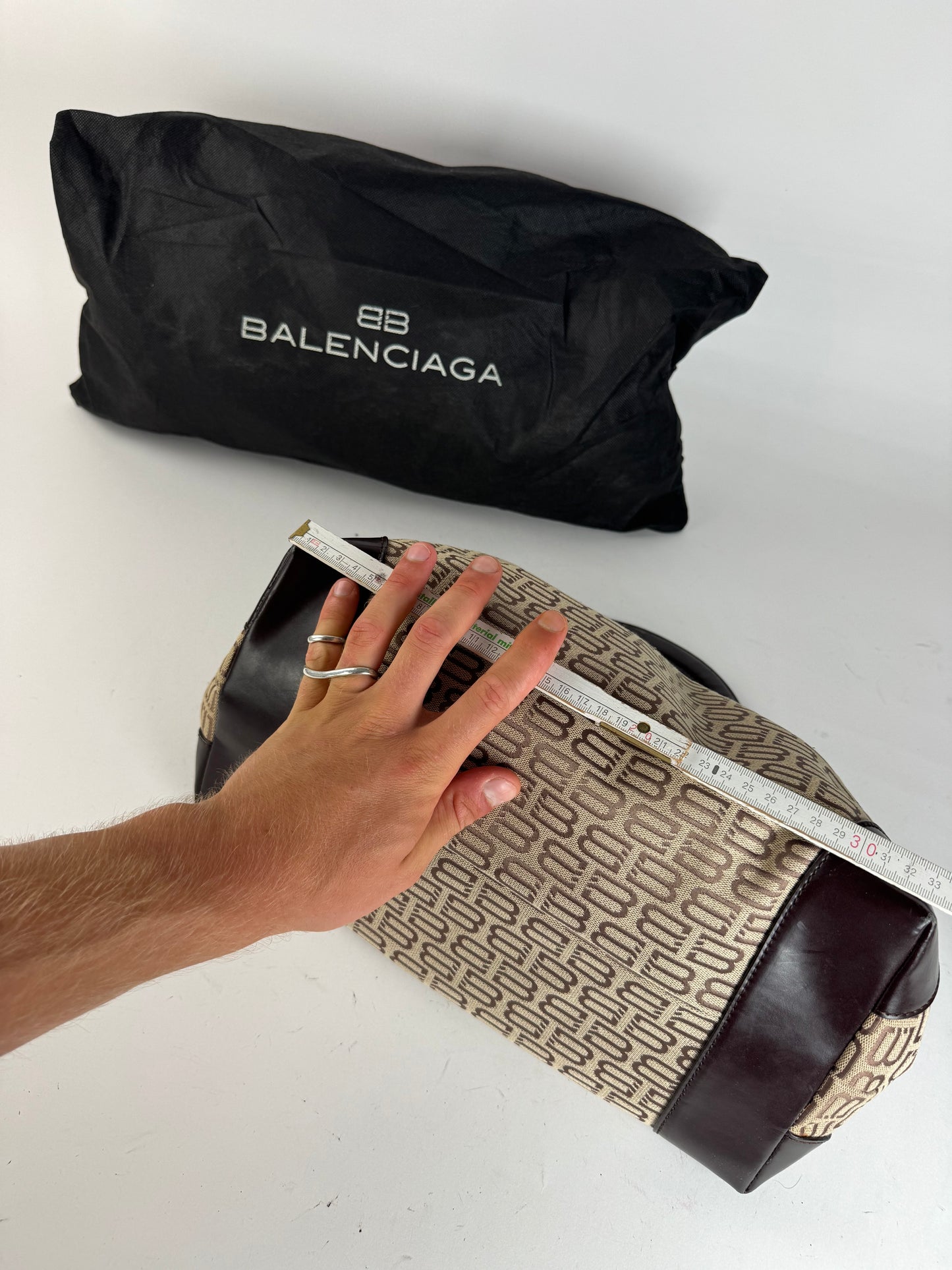 Sac Balenciaga Monogram Vintage beige marron