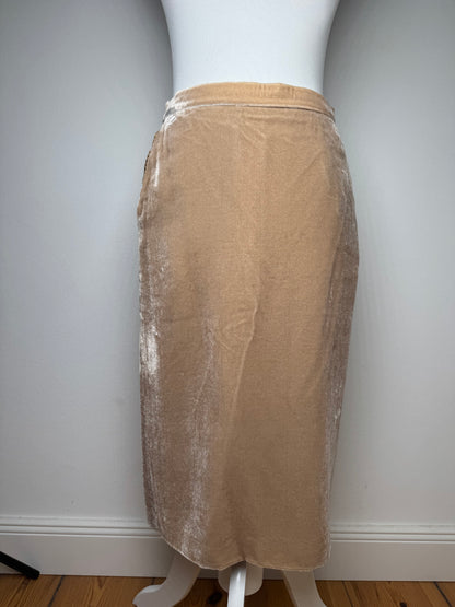 Vintage Armani Velvet Skirt Brown S