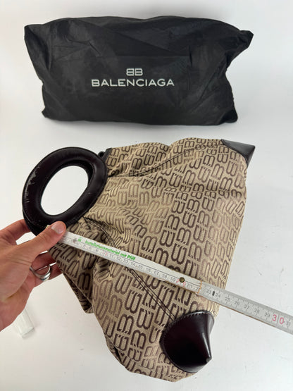 Sac Balenciaga Monogram Vintage beige marron