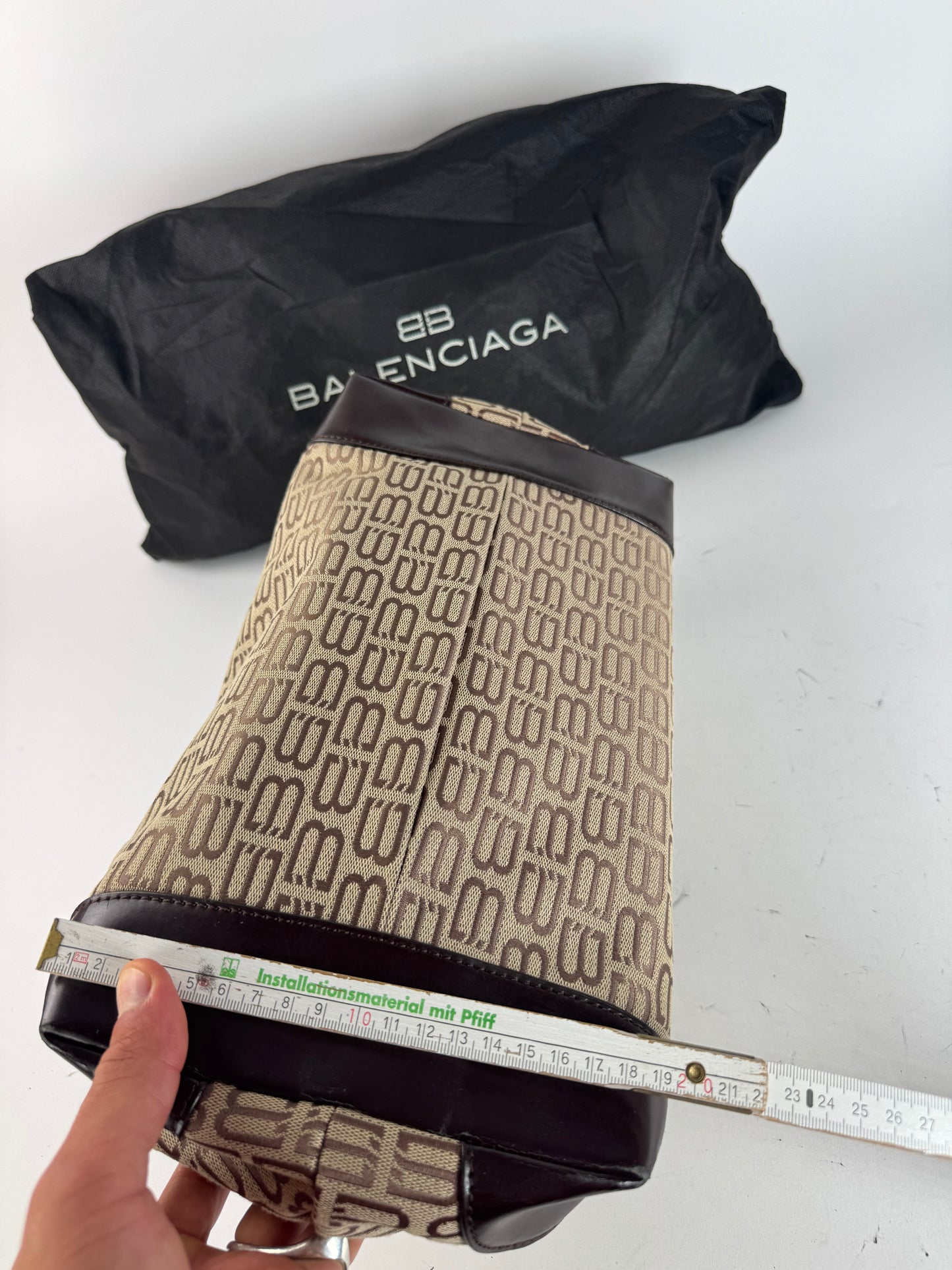 Sac Balenciaga Monogram Vintage beige marron