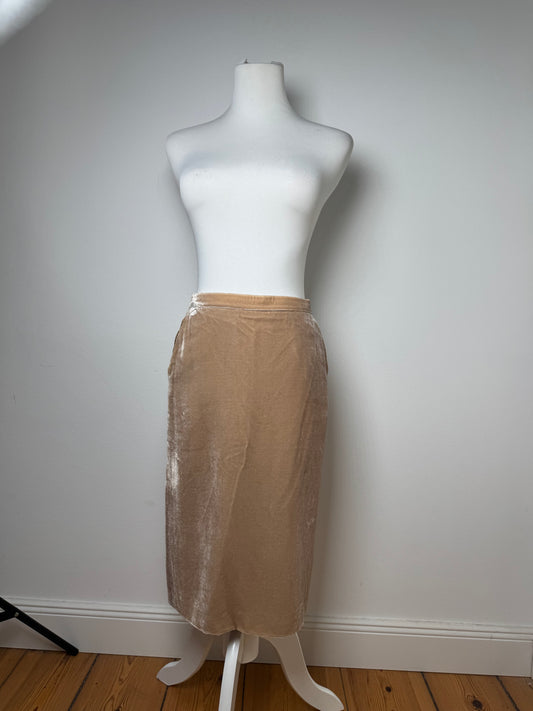 Vintage Armani Velvet Skirt Brown S