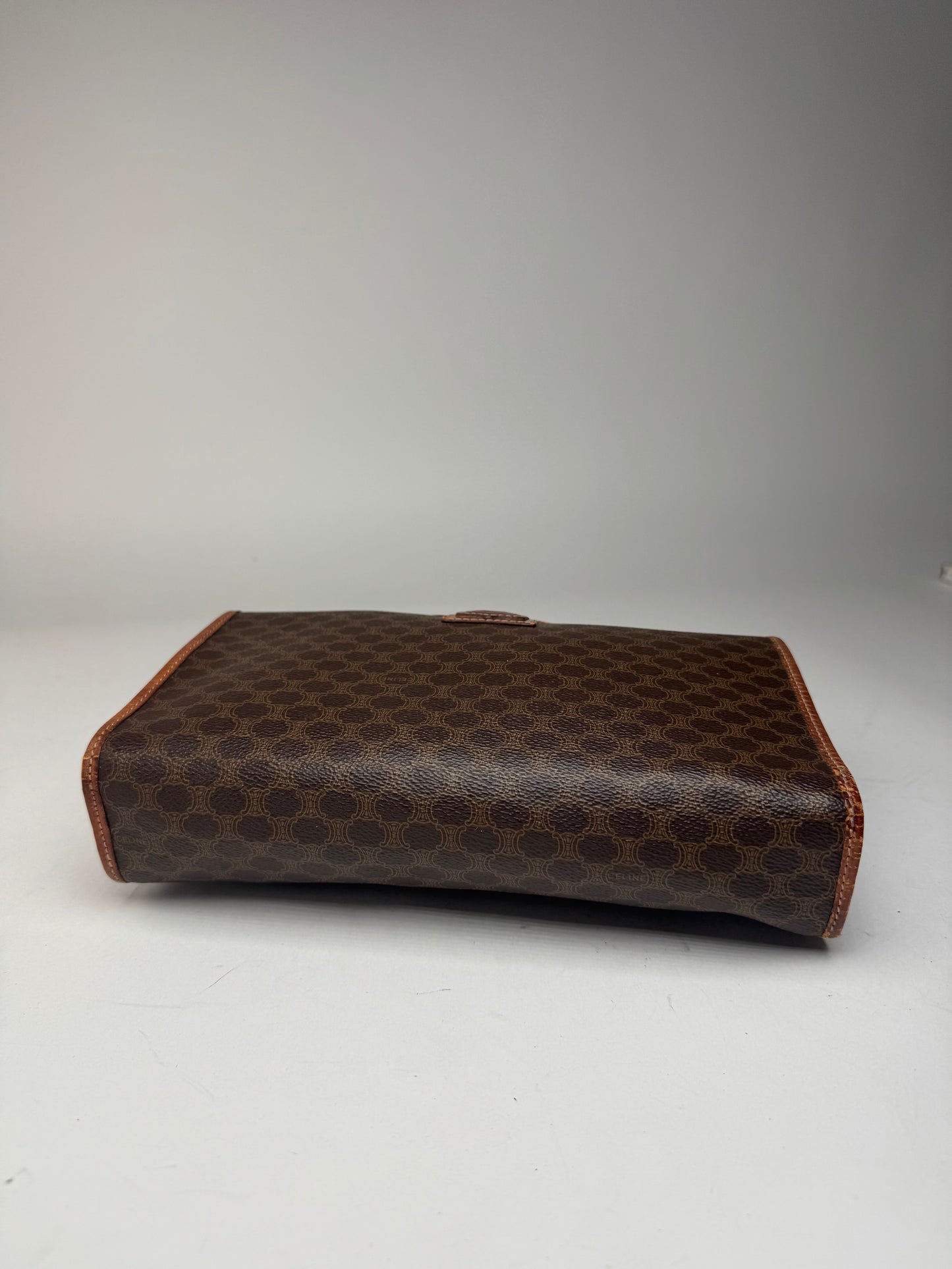Pochette vintage en cuir marron Céline Paris