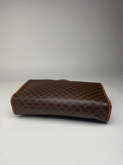 Pochette vintage en cuir marron Céline Paris