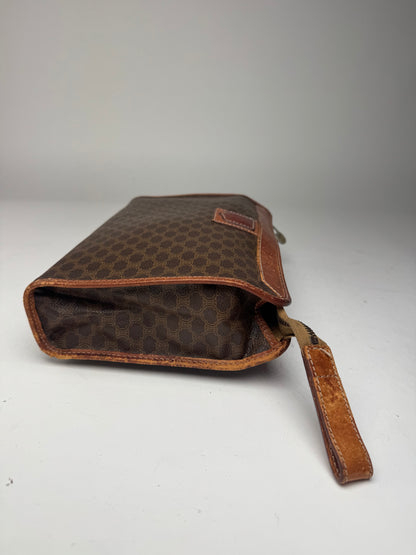 Pochette vintage en cuir marron Céline Paris
