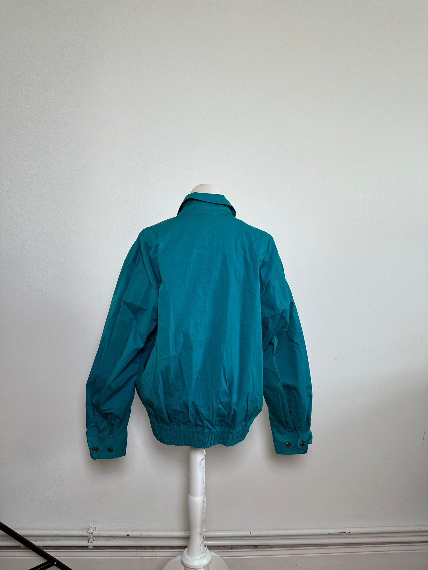 Vintage Dior Men's Teal Cotton Blend Jacket Brown Buttons XL