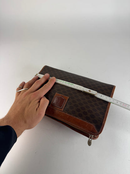 Pochette vintage en cuir marron Céline Paris