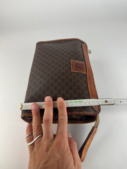 Pochette vintage en cuir marron Céline Paris