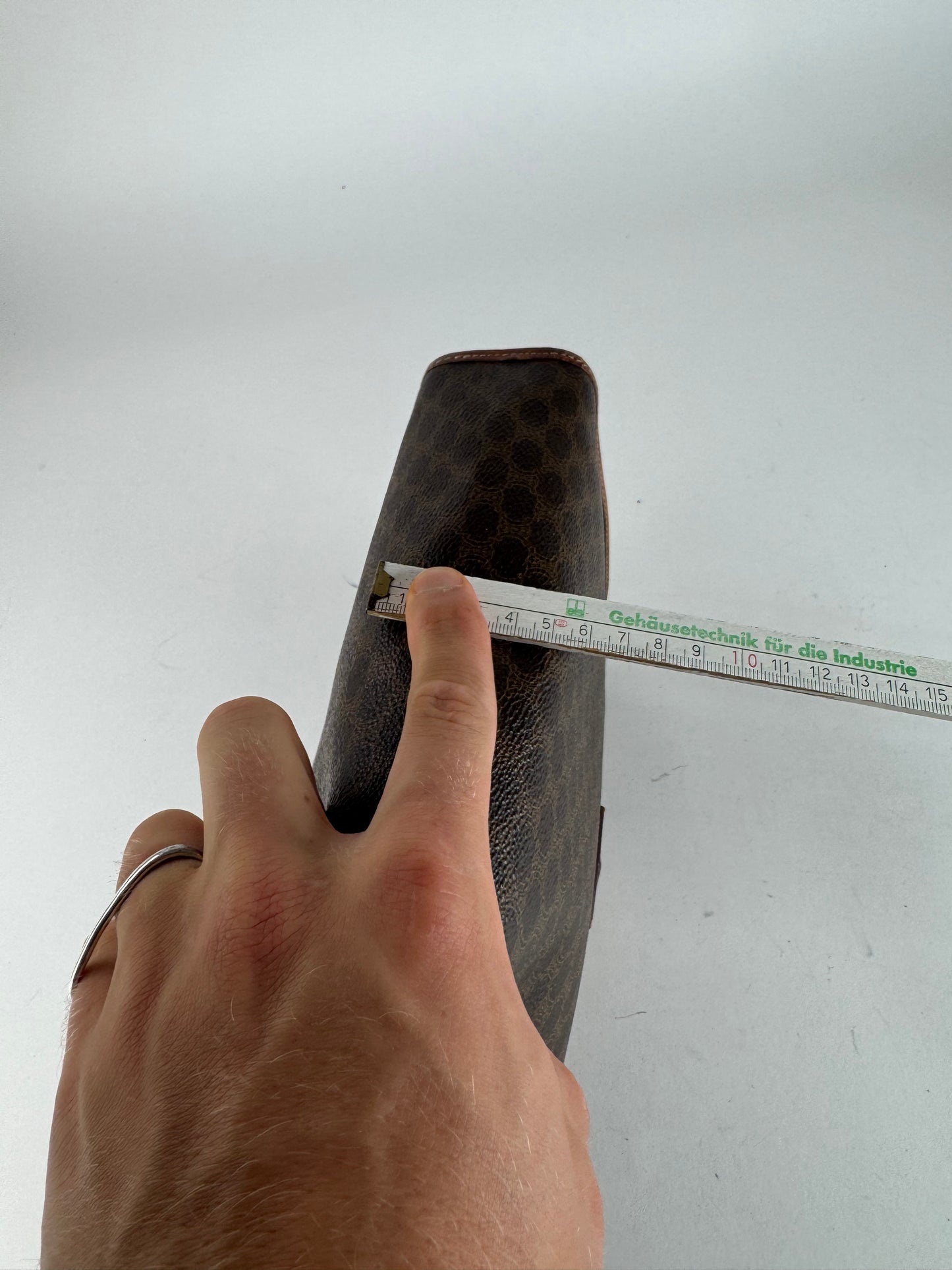 Pochette vintage en cuir marron Céline Paris