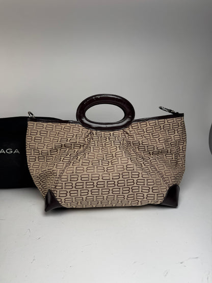 Sac Balenciaga Monogram Vintage beige marron