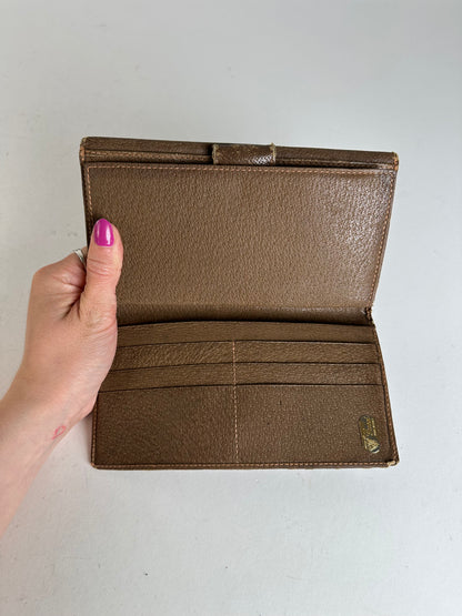 Vintage Gucci GG Supreme Long Wallet Beige