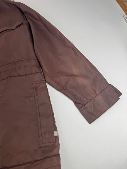 Vintage Fendi Roma Polyester Trenchcoat L Brown