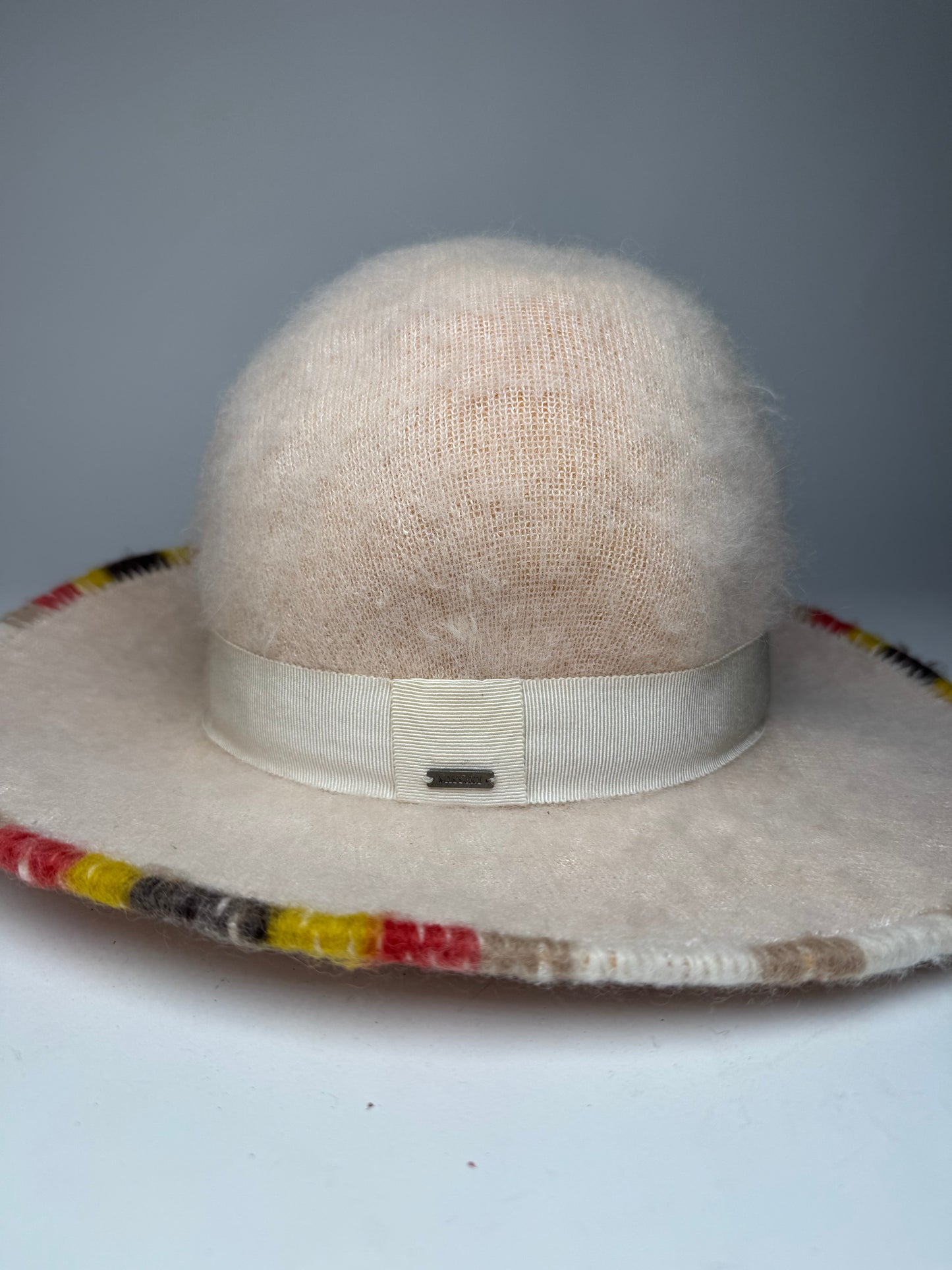Vintage Missoni Wool Sombrero Hat Beige