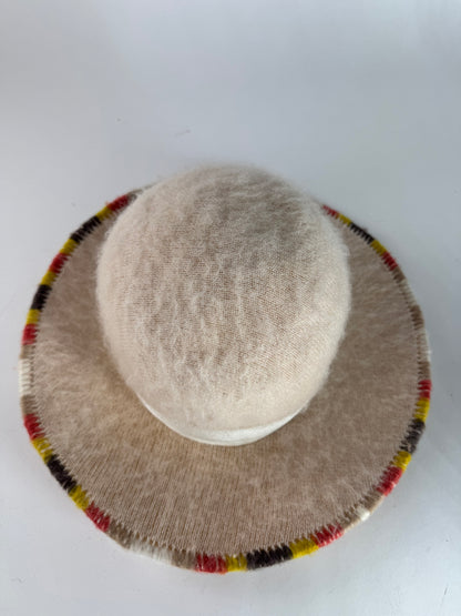 Vintage Missoni Wool Sombrero Hat Beige