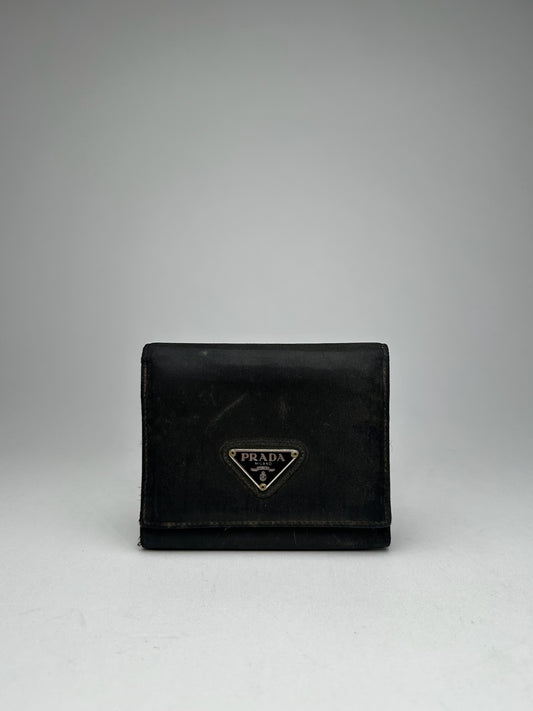 Vintage Prada Tessuto Wallet black