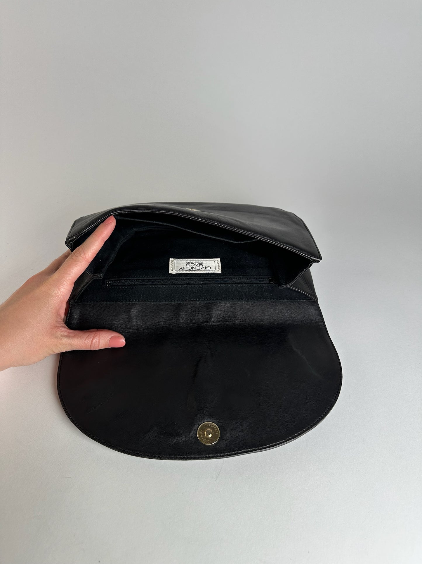 Vintage Givenchy Leather Clutch Black