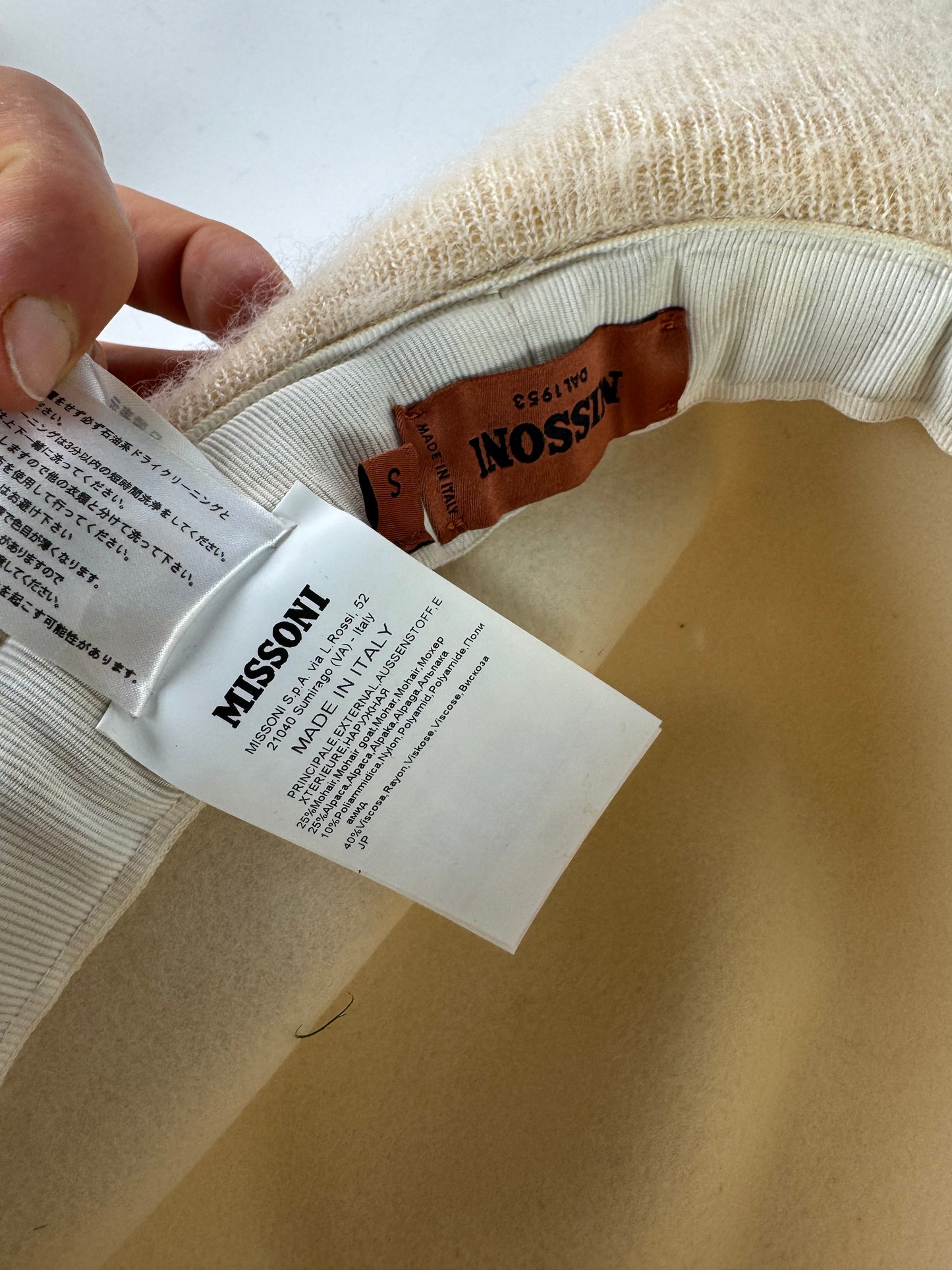 Vintage Missoni Wool Sombrero Hat Beige