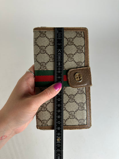 Vintage Gucci GG Supreme Long Wallet Beige