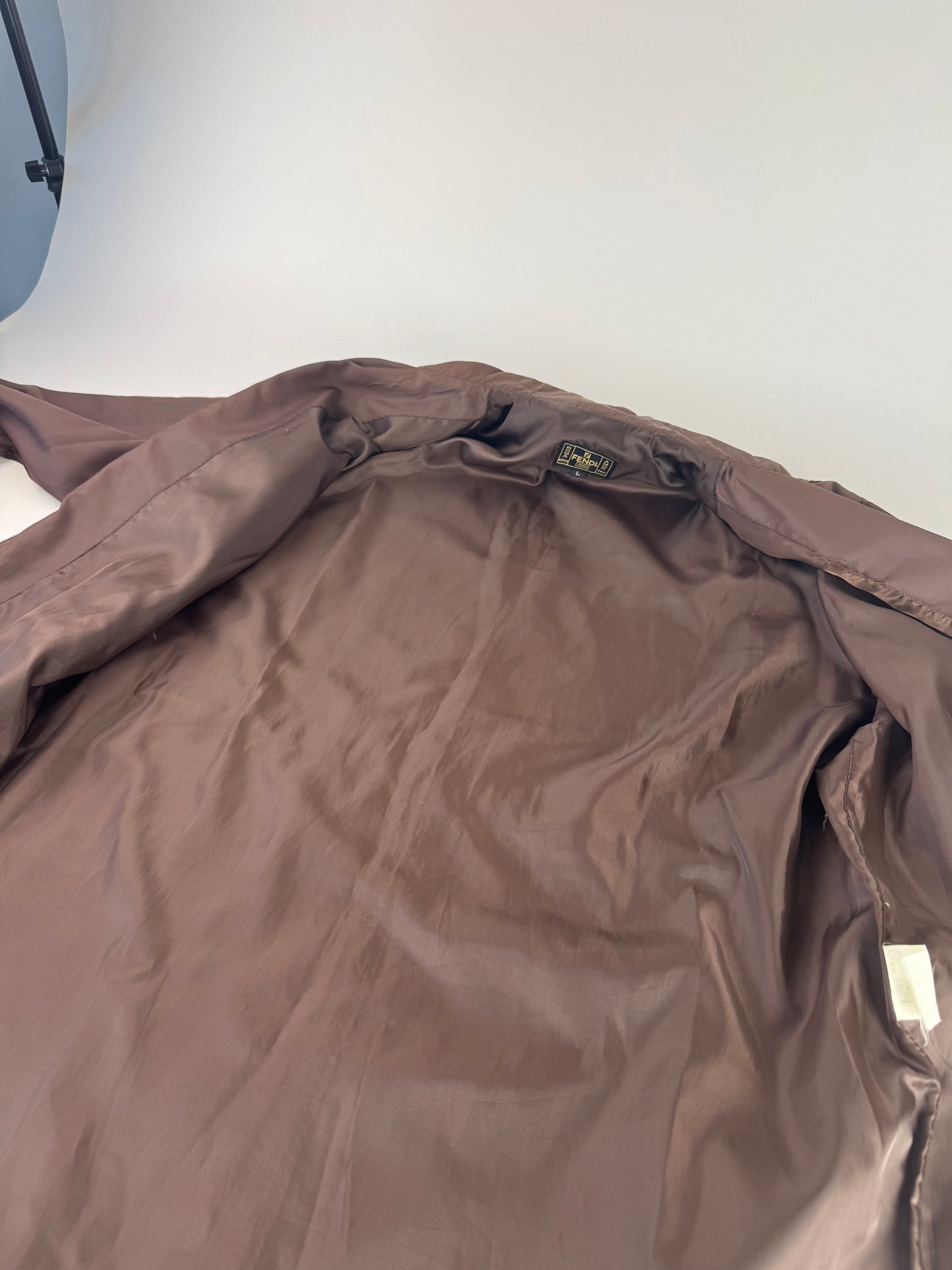 Vintage Fendi Roma Polyester Trenchcoat L Brown