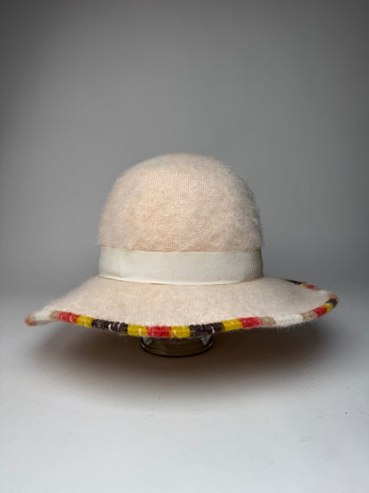 Vintage Missoni Wool Sombrero Hat Beige