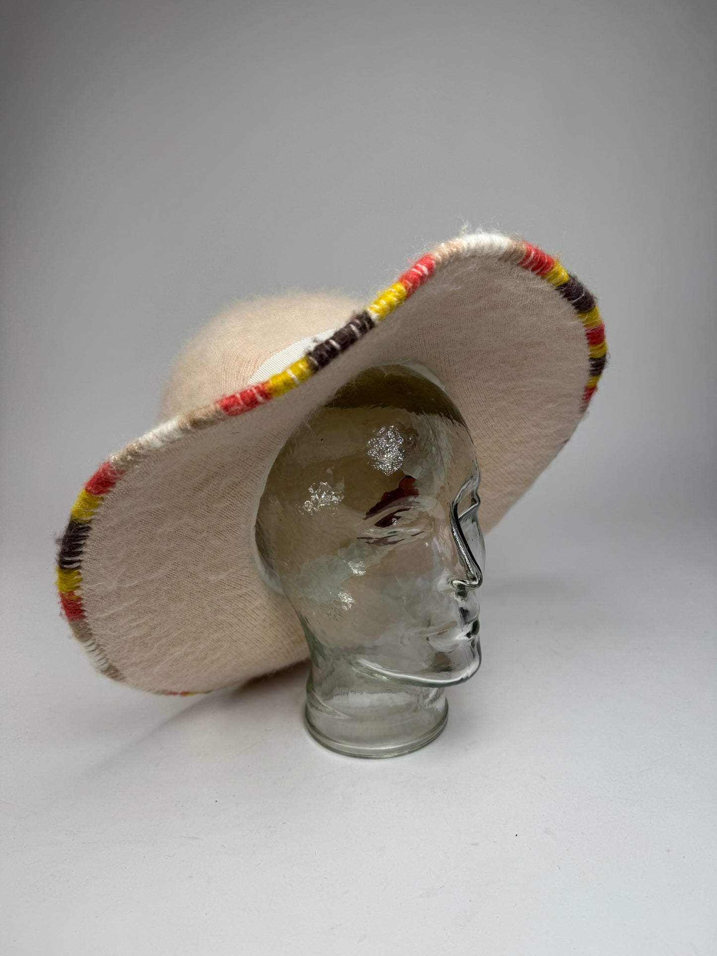 Vintage Missoni Wool Sombrero Hat Beige