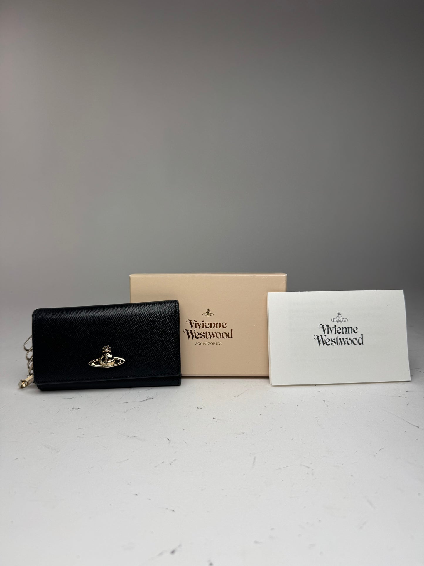 Vintage Vivienne Westwood Leather Key Holder Black