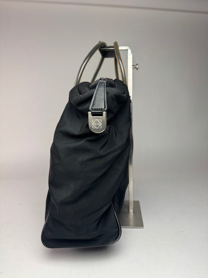 Vintage Loewe Madrid Canvas Handbag Black