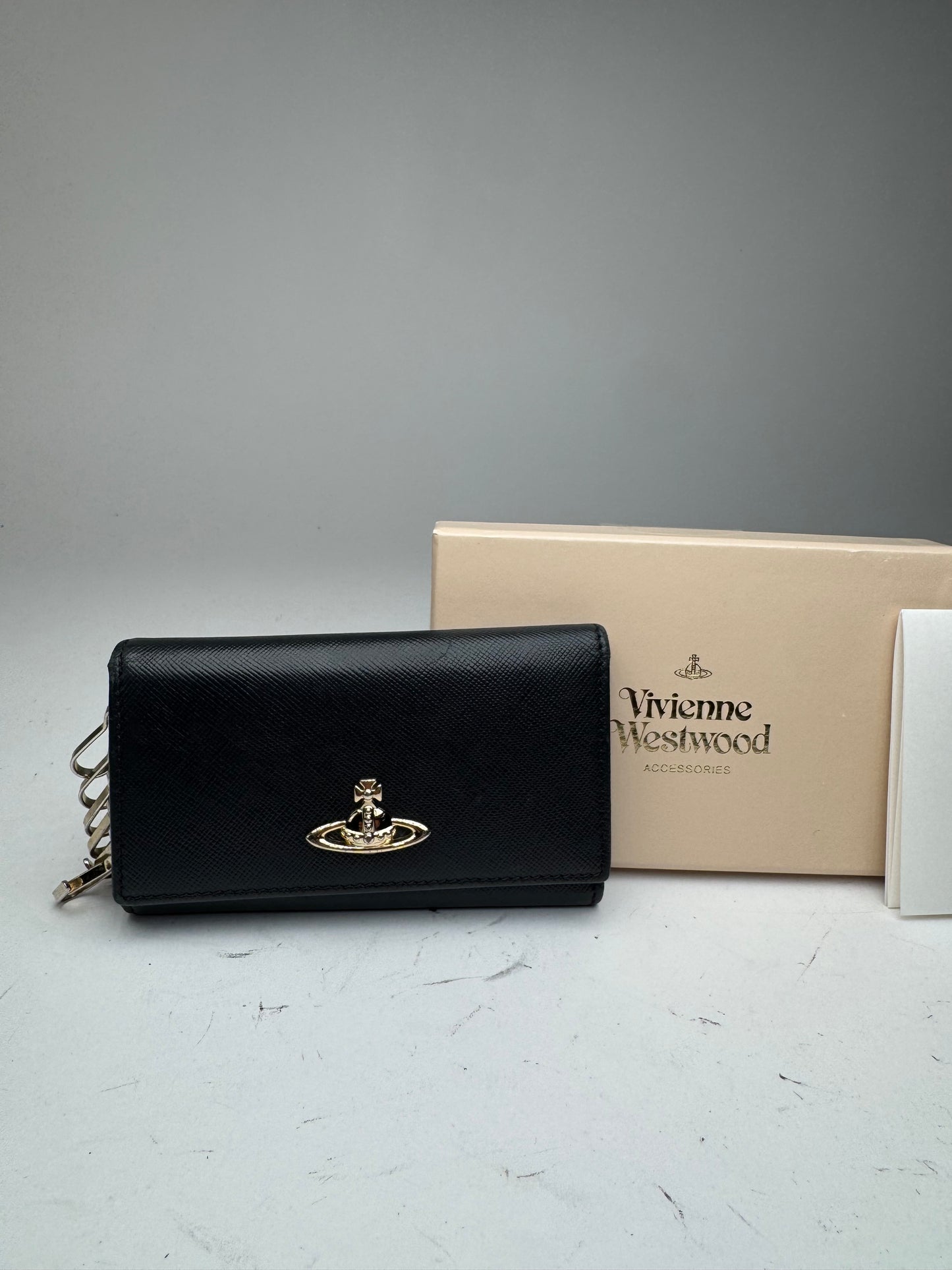 Vintage Vivienne Westwood Leather Key Holder Black