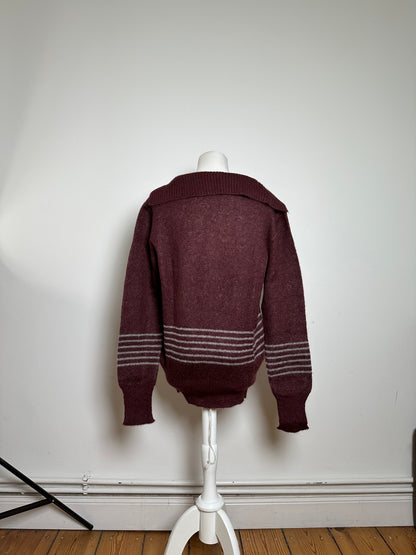 Vintage Givenchy Gentleman Knitwear Sweater Burgundy L