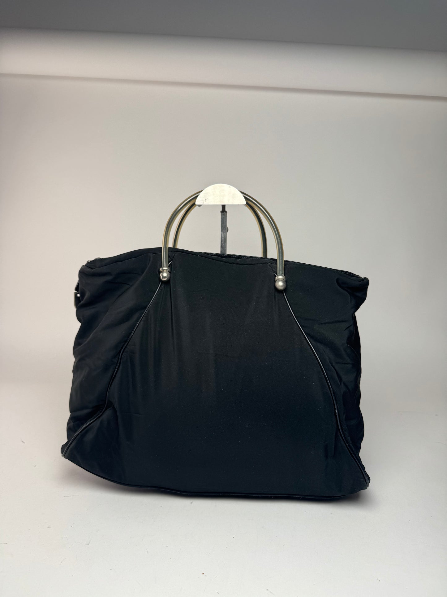 Vintage Loewe Madrid Canvas Handbag Black