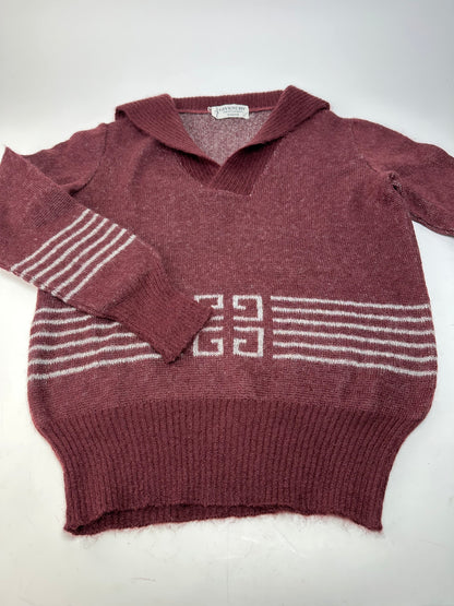 Vintage Givenchy Gentleman Knitwear Sweater Burgundy L