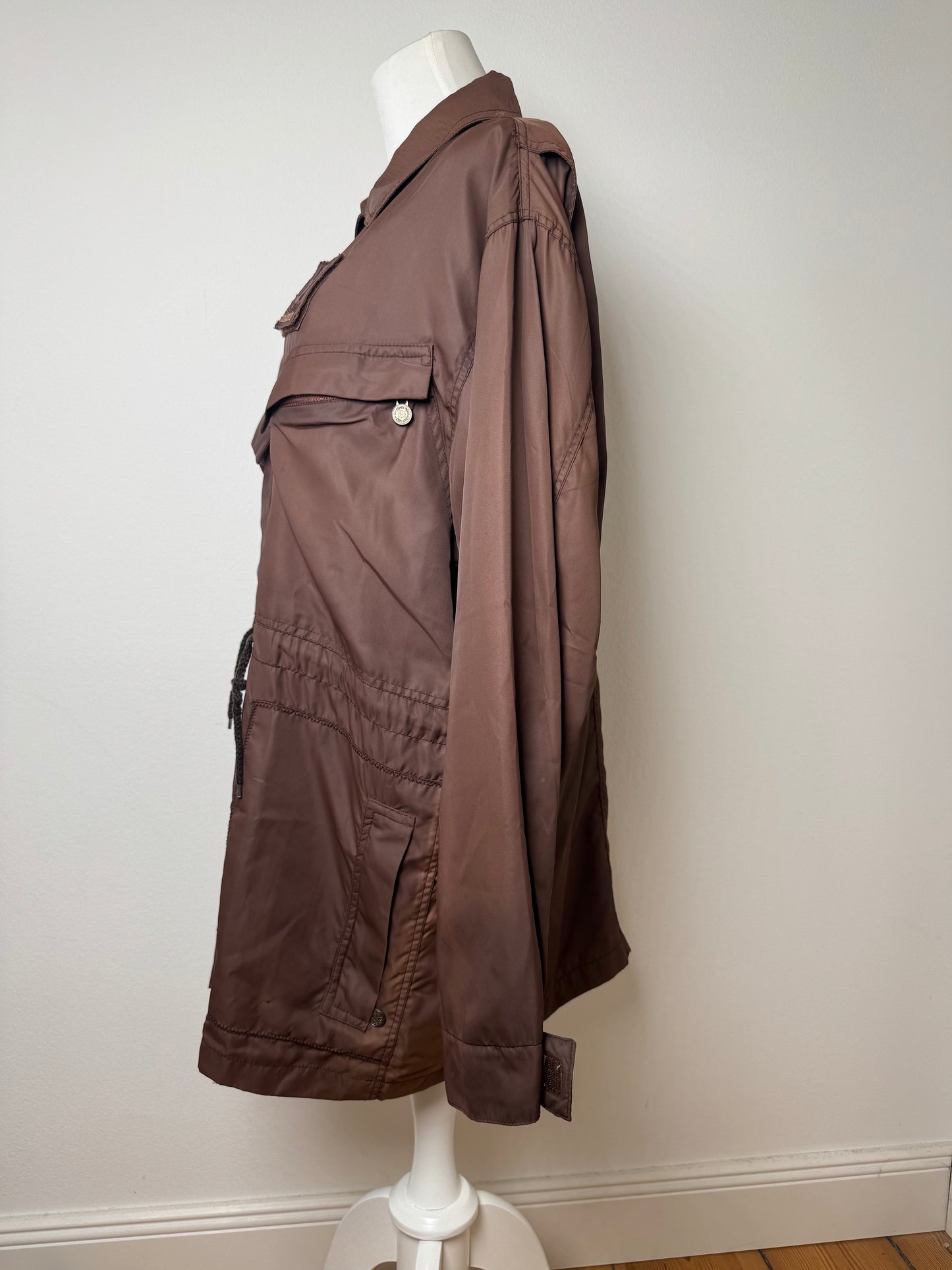 Vintage Fendi Roma Polyester Trenchcoat L Brown
