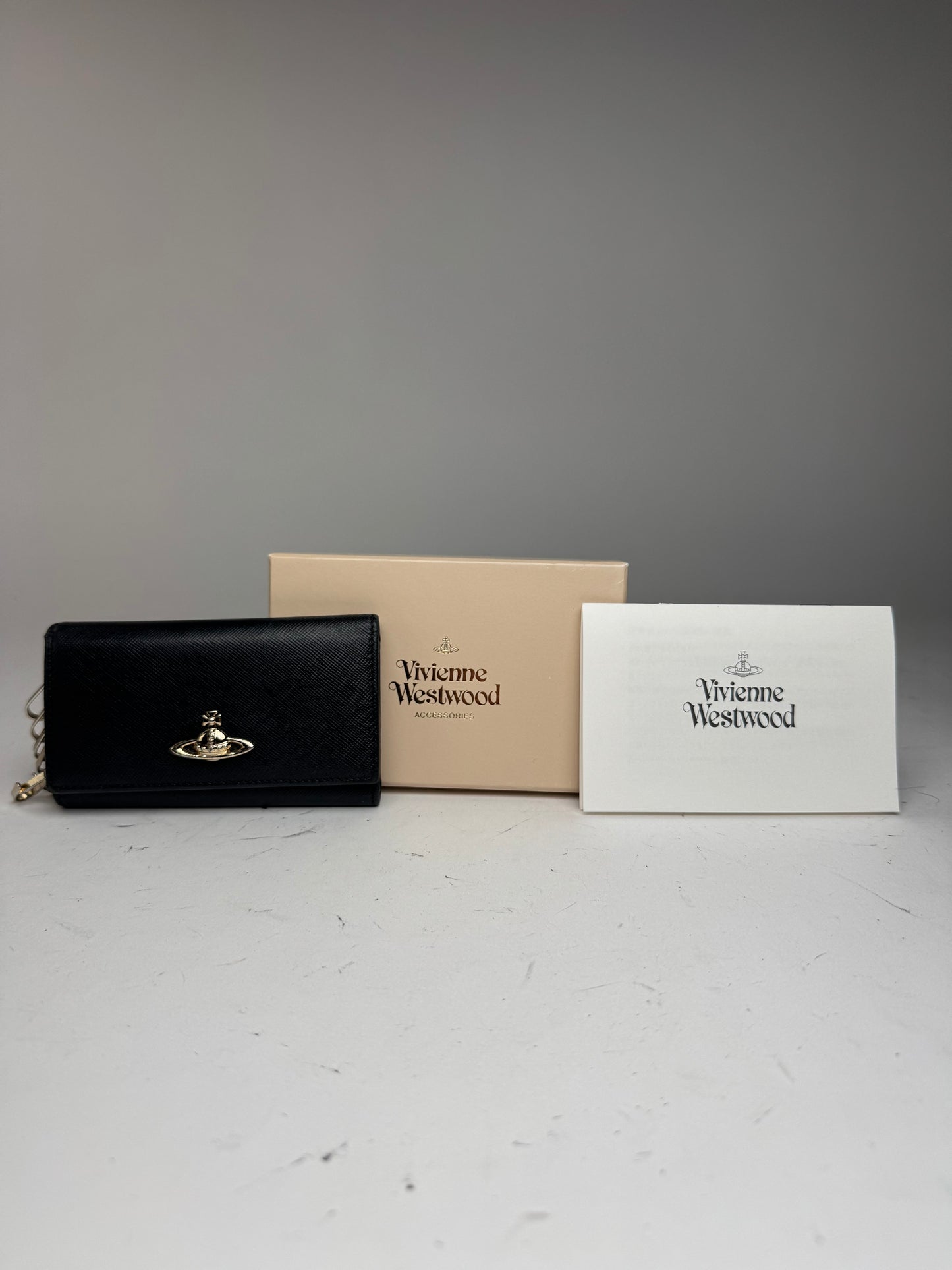 Vintage Vivienne Westwood Leather Key Holder Black