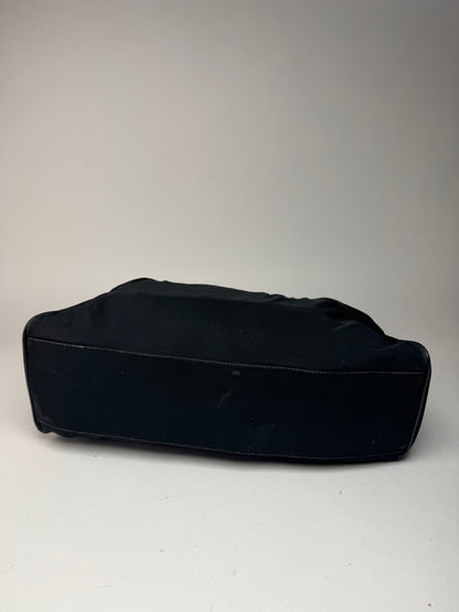 Vintage Loewe Madrid Canvas Handbag Black