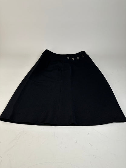 Vintage Chloe Button-Front Skirt Black Silver