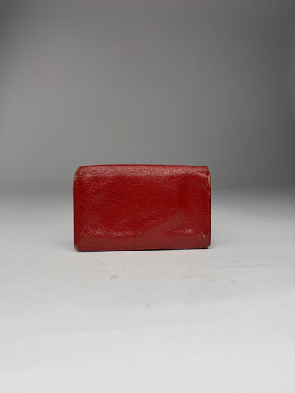 Vintage Miu Miu Leather Card Holder Red
