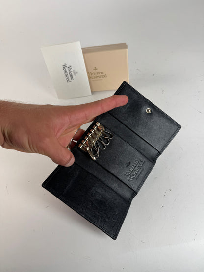 Vintage Vivienne Westwood Leather Key Holder Black