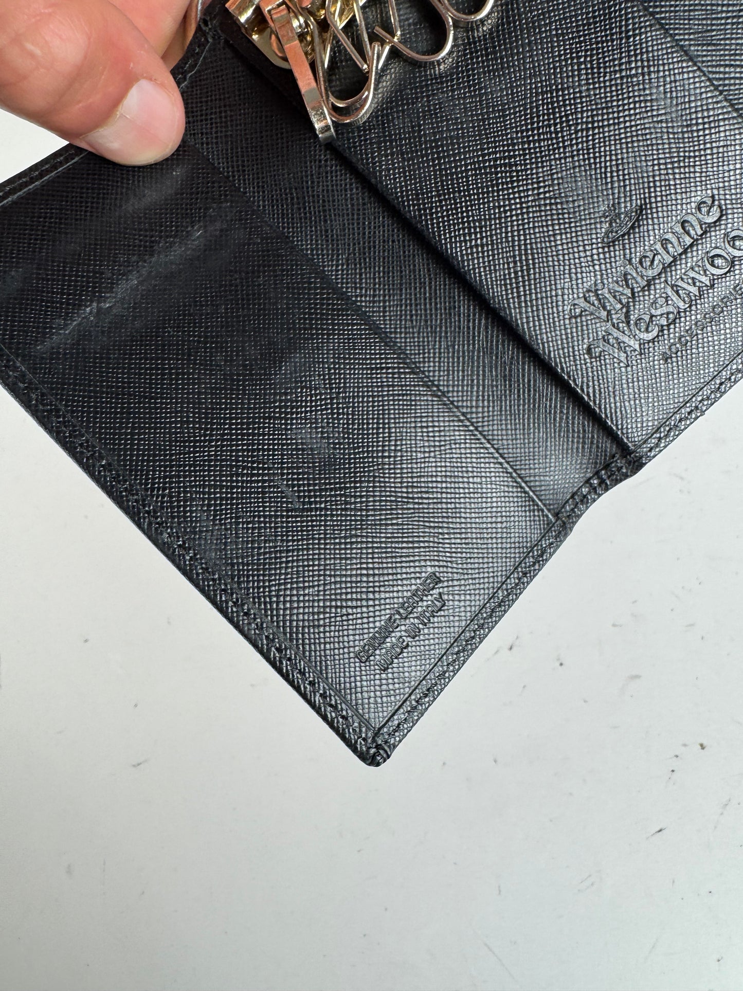 Vintage Vivienne Westwood Leather Key Holder Black