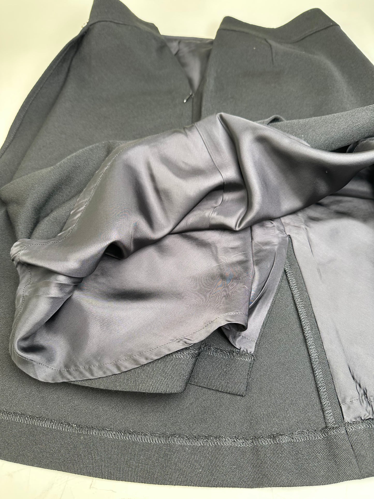 Vintage Chloe Button-Front Skirt Black Silver