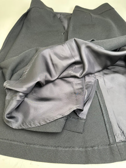 Vintage Chloe Button-Front Skirt Black Silver