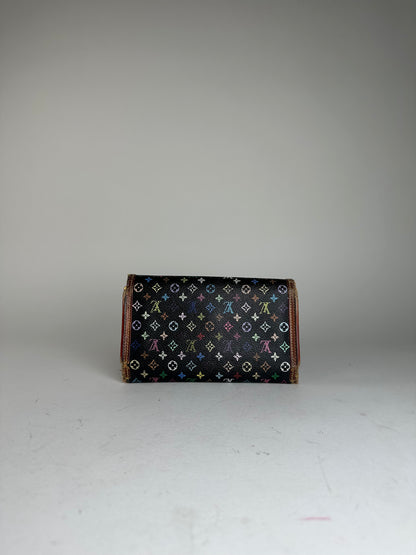Vintage Louis Vuitton Monogram Multicolore Long Wallet Black