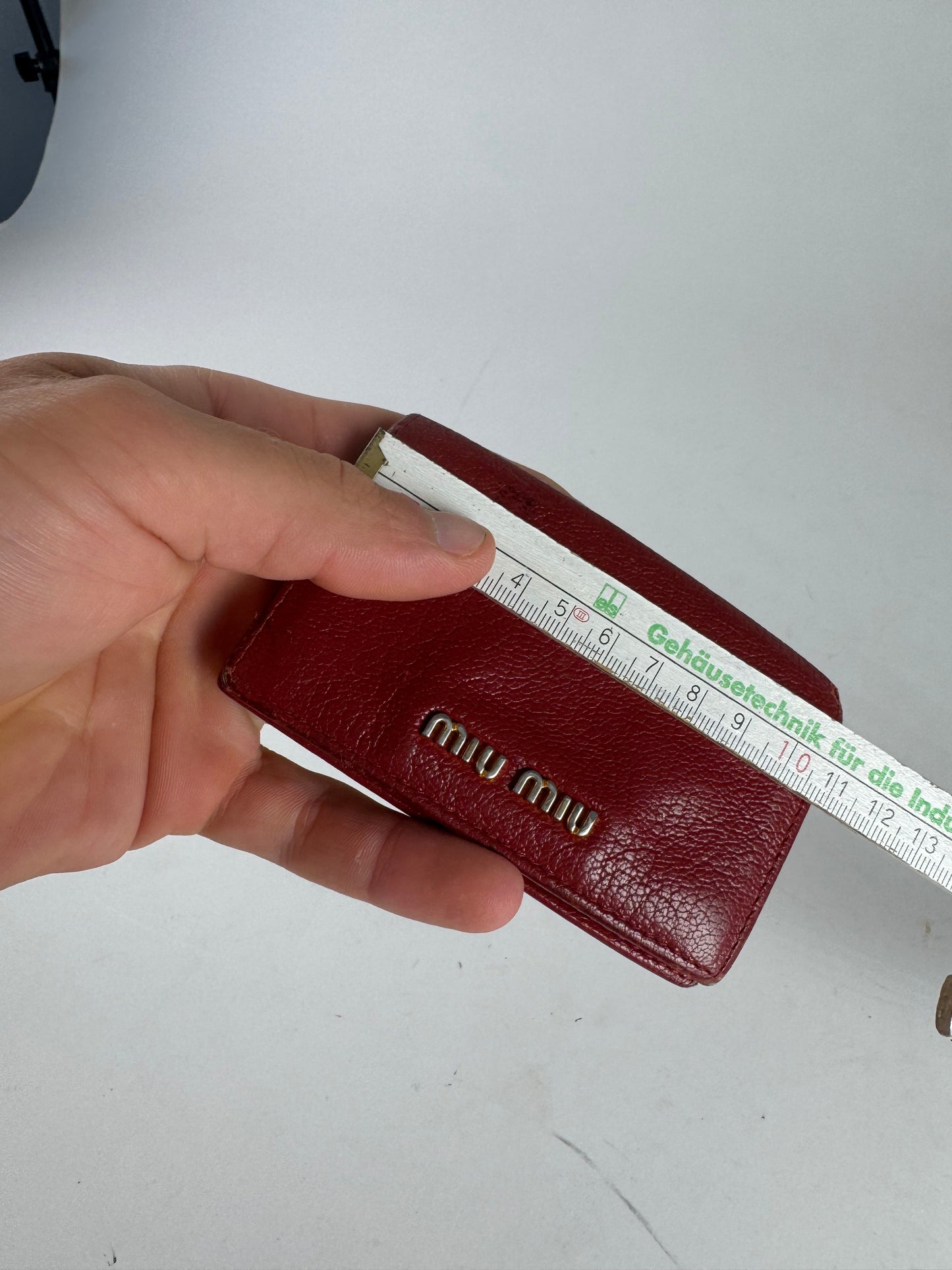 Vintage Miu Miu Leather Card Holder Red