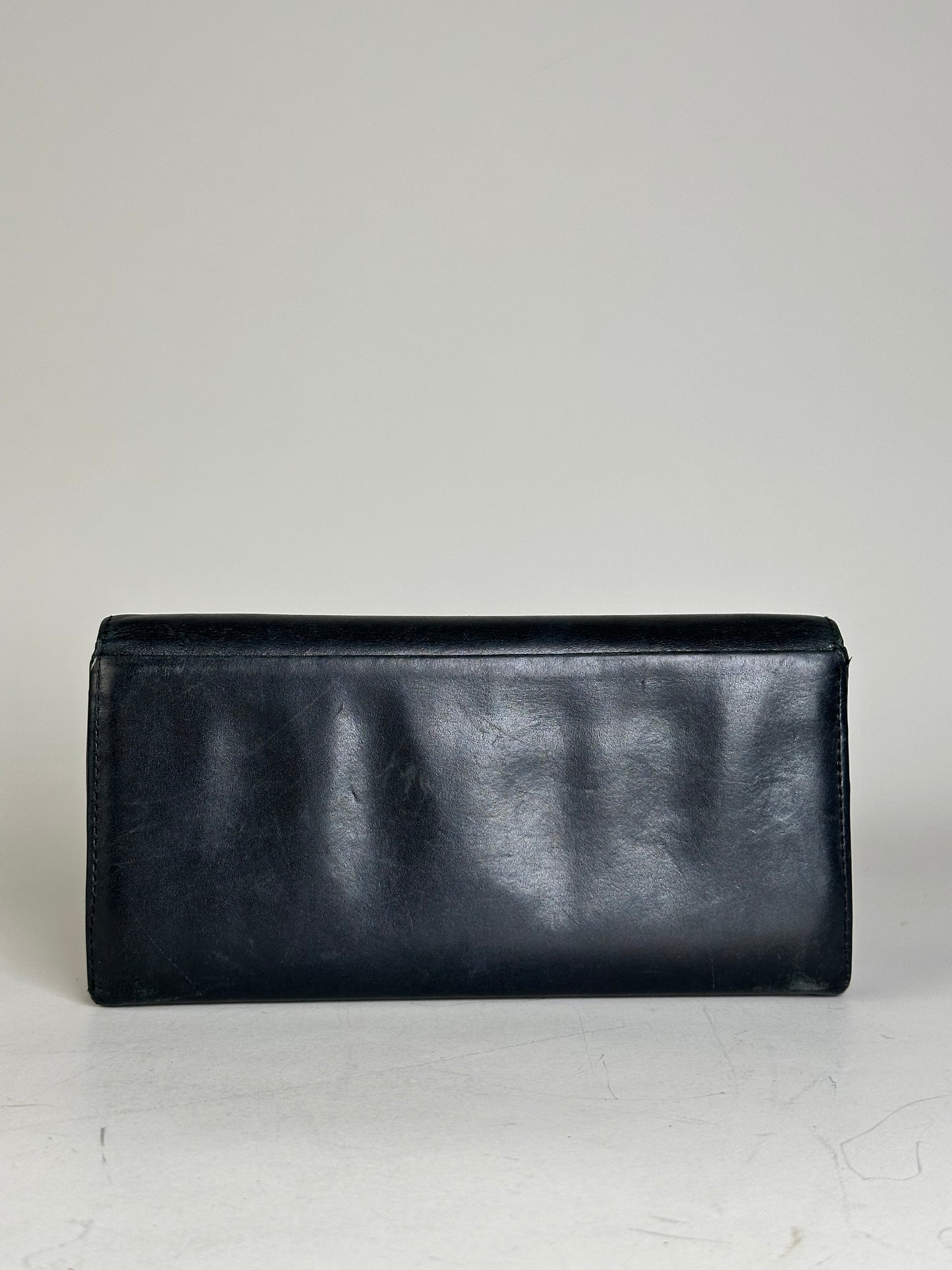 Vintage Vivienne Westwood Leather Wallet Black Gold