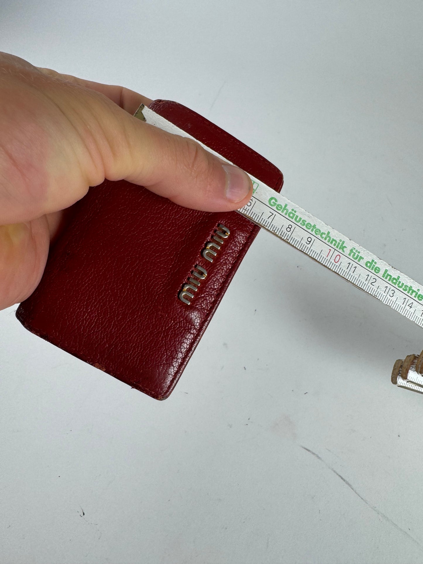 Vintage Miu Miu Leather Card Holder Red