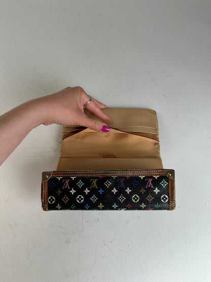 Vintage Louis Vuitton Monogram Multicolore Long Wallet Black