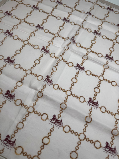 Vintage Celine Paris Scarf Brown beige